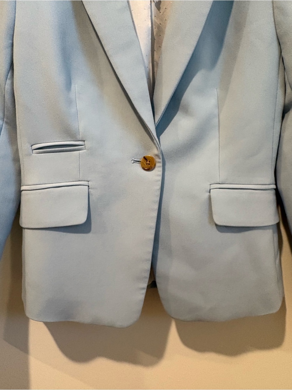 Banana Republic Fresh Blue Single Button Fully Lined Stetch Blazer 0P - Picture 10 of 16